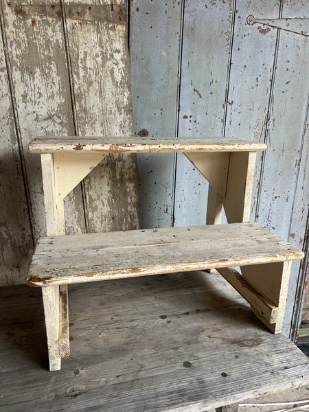 Large Vintage Rustic French Steps