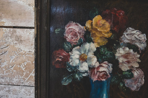 Framed French Floral Oil