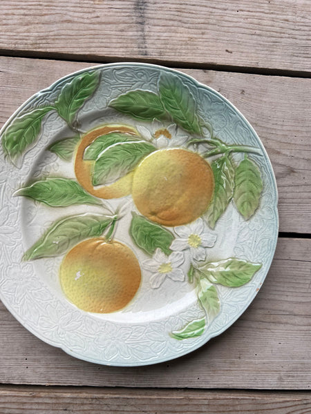 Beautiful Oranges French Vintage Plate