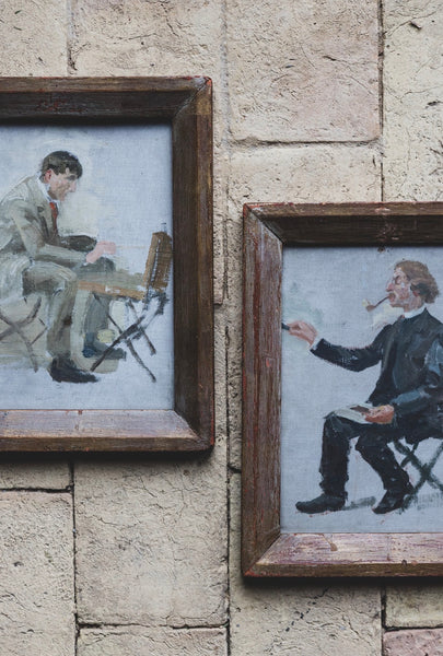 Antique French Artist Oil Paintings