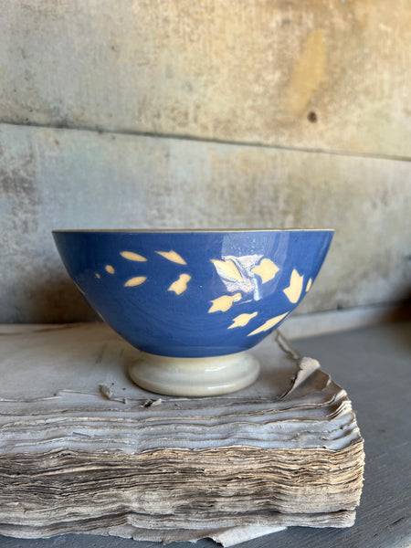 Rustic Blue Cafe au Lait bowl