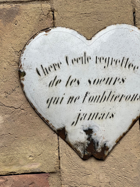 Vintage French Rustic Memorial Heart