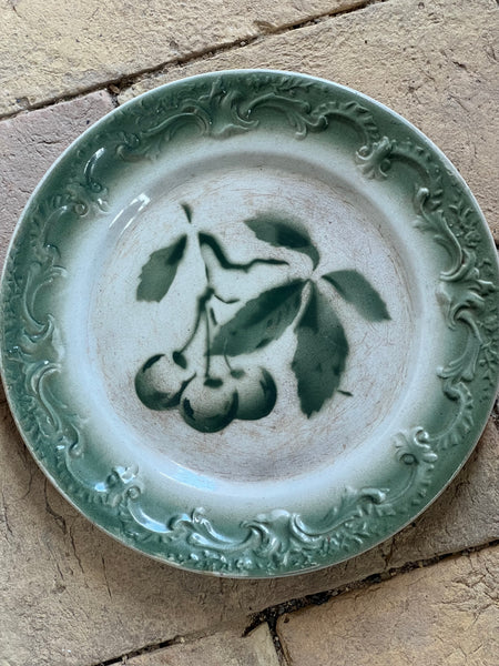 French Vintage Cherry Plate