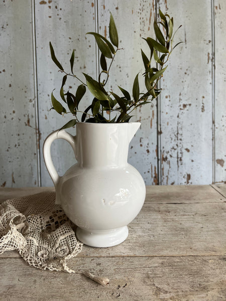 Stunning Vintage Crisp White Jug