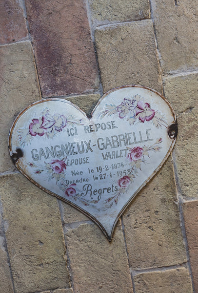 Large Decorative Rustic French Memorial Heart