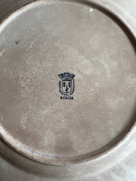 Antique French Saint-Amand et Hamage Transferware Plate