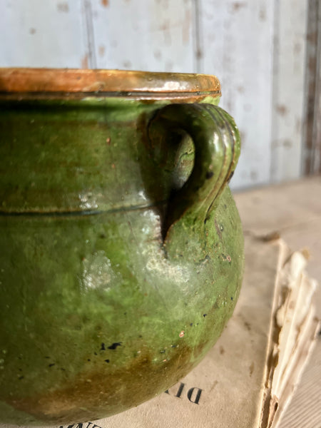 French Green Handled Pot