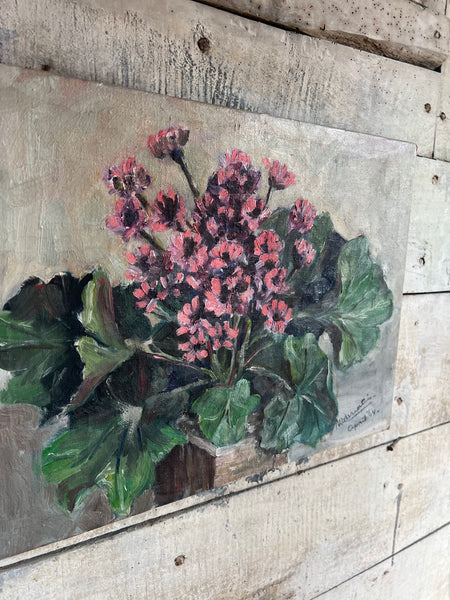 French Floral Oil on Canvas