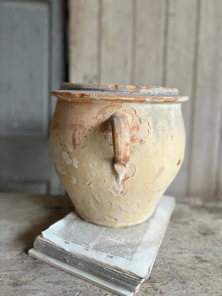 Large Vintage Chippy Natural Vase