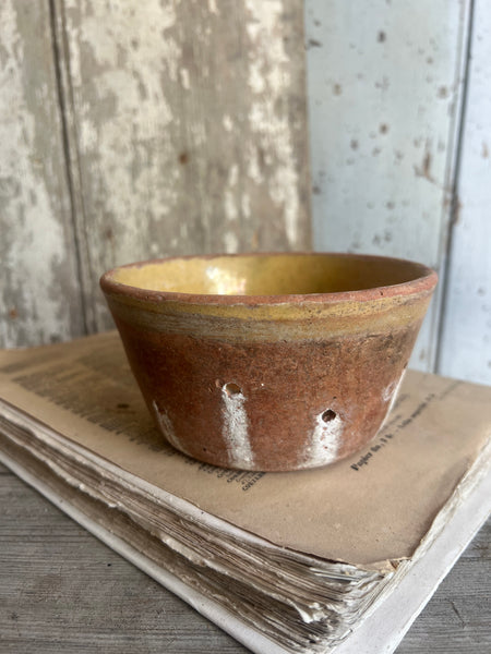French Rustic Earthenware Faiselle Cheese Mould