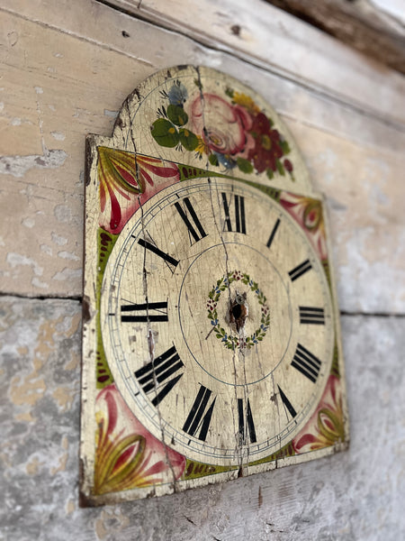 Rustic Vintage Hand Painted Clock Face