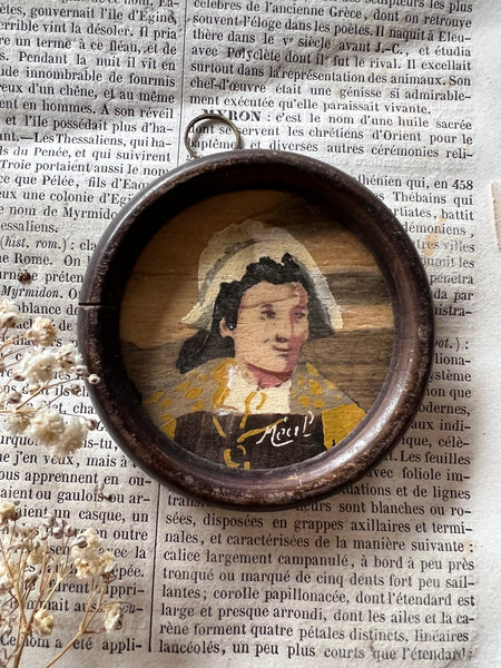Framed Vintage French Portrait