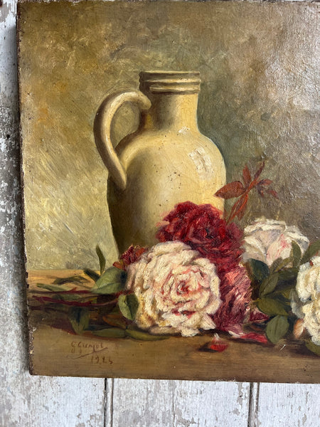 Large Floral Oil Painting 1924