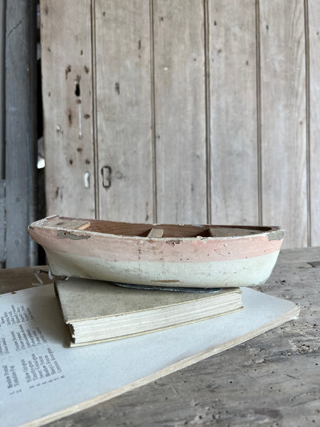 Sweet Pink Wooden Rustic Boat