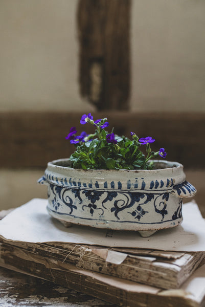 Antique French Handpainted Dish