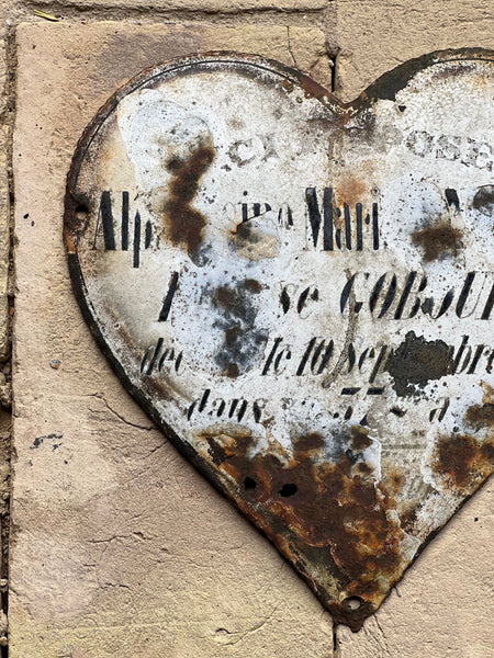 Vintage French Rustic Memorial Heart