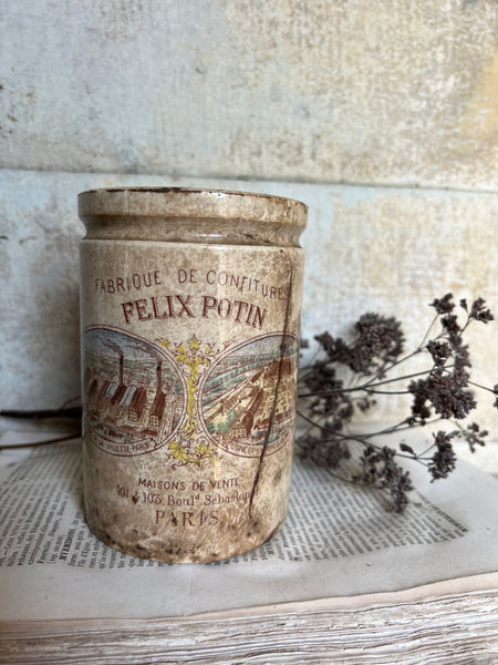 Large Vintage French Felix Potin Jar
