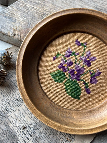 Vintage French Framed Embroidery