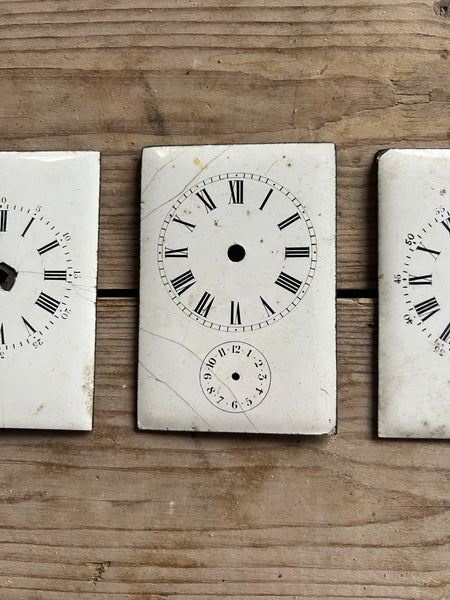 Worn Enamel Clock Faces