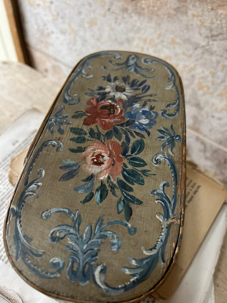 Antique 18C French Painted Wooden Box