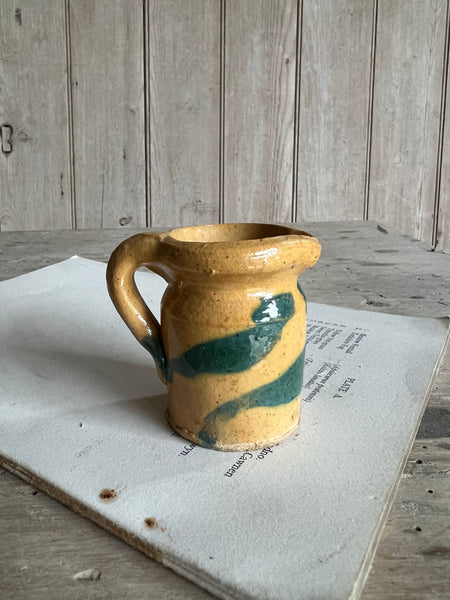 Mini Vintage French Yellow Jug