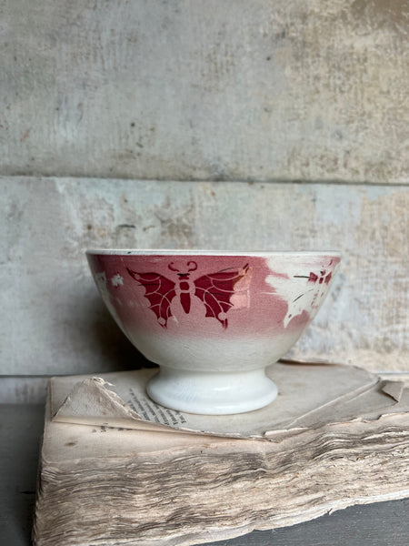 Butterfly Stencilled Cafe Au Lait