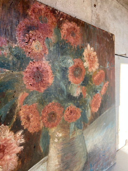 Large Floral Oil Painting