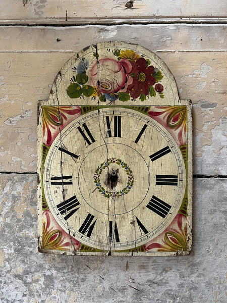 Rustic Vintage Hand Painted Clock Face