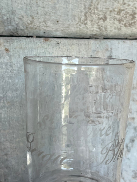 Vintage French Etched Glass