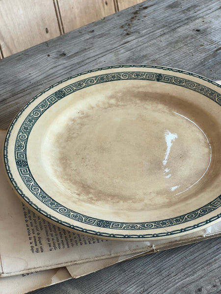 Crazed French Vintage Raised Dish