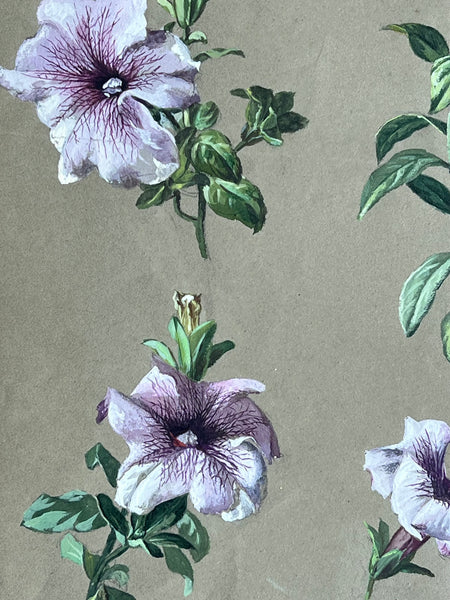 Gorgeous Petunia Vintage Painting