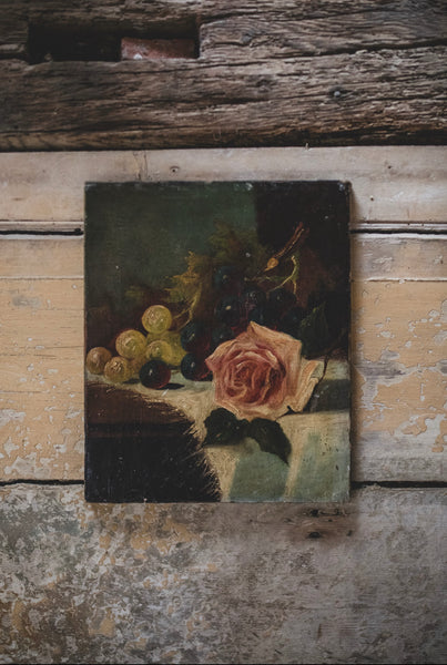 French Antique Floral on Canvas