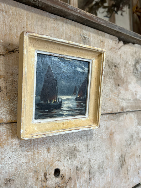 Framed Antique French Oil Landscape