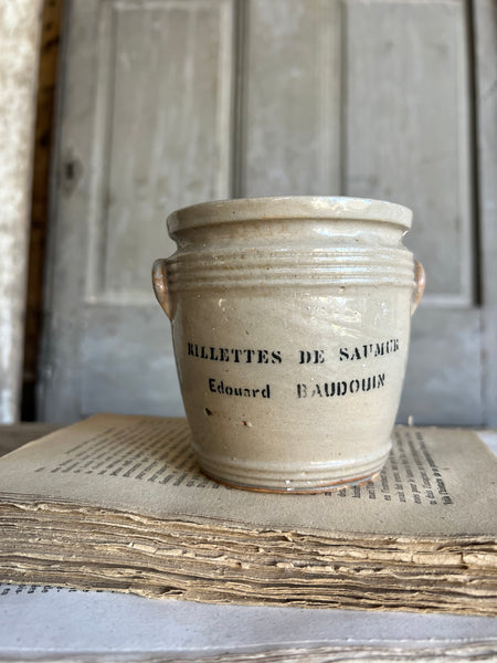 Antique Rilettes de Saumur Pot