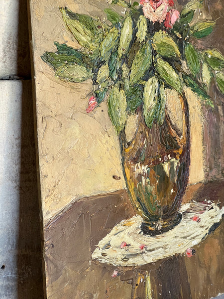 French Floral Oil Painting