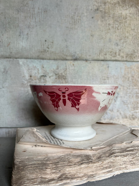 Butterfly Stencilled Cafe Au Lait
