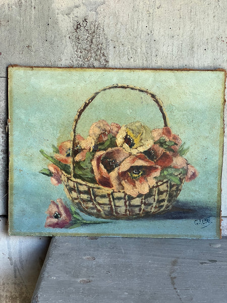 Floral Oil on Board