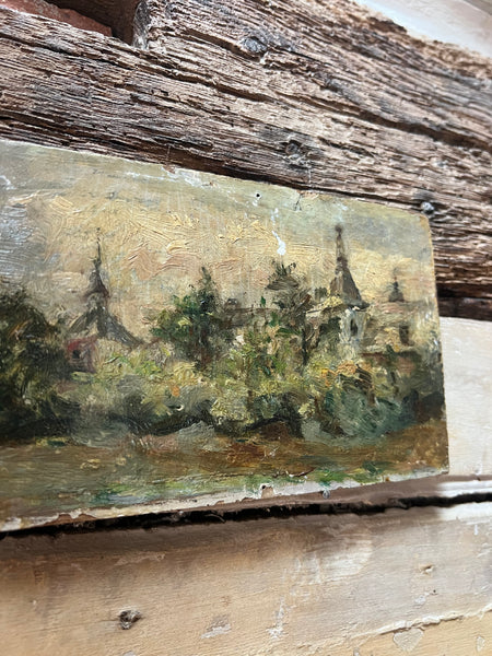 French Landscape Oil on Board