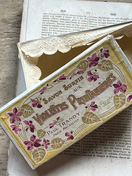 Vintage Violettes French Soap Box