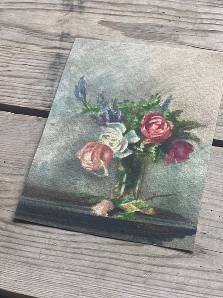 Beautiful Small Floral  Watercolour Painting