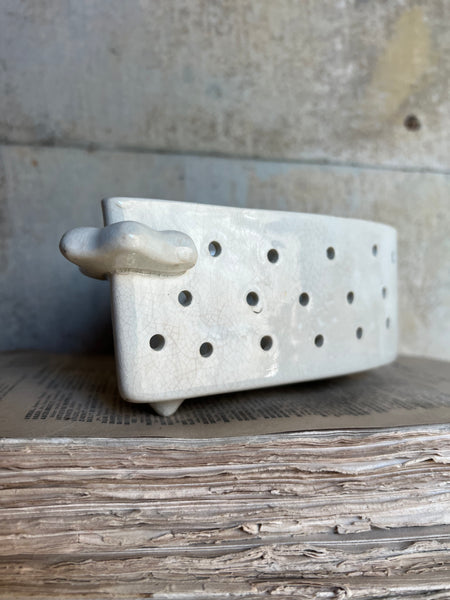 Very Rare Worn 18C Heart Vintage Faiselle Cheese Mould K G Luneville