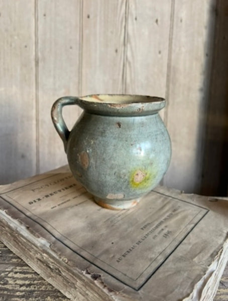 French Vintage Chippy Earthenware Pot