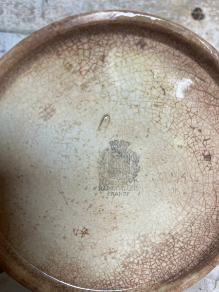 Large Heavily Crazed Antique Confiture Pot