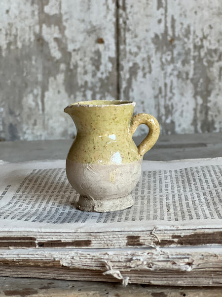 Mini Vintage French Yellow Jug