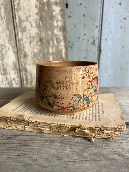 Floral Rustic Crazed Cup