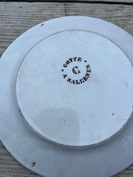 Vintage Cotte A Salernes Plate