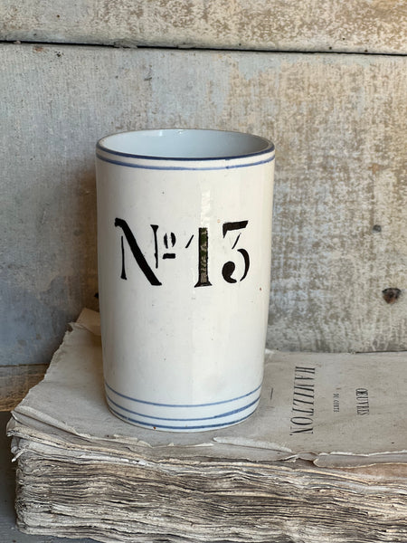 Antique Numbered Spongware Mug