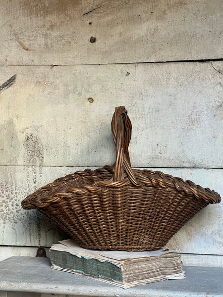 Vintage French Handled Basket