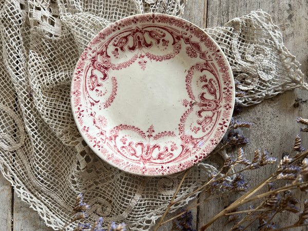 Beautiful Small French Floral Transferware Plate