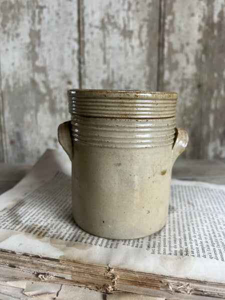 French Lidded Stoneware Jar